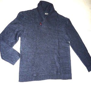 HEDGE  Men’s KNIT Sweater Size XL NAVY BLUE